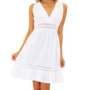 Peruvian cotton white dress